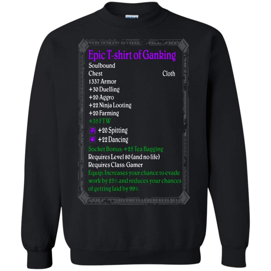 AGR World Of Warcraft Epic Of Ganking Sweatshirt