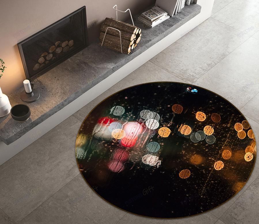 3D Aperture Shadow Round Rug Home Decor