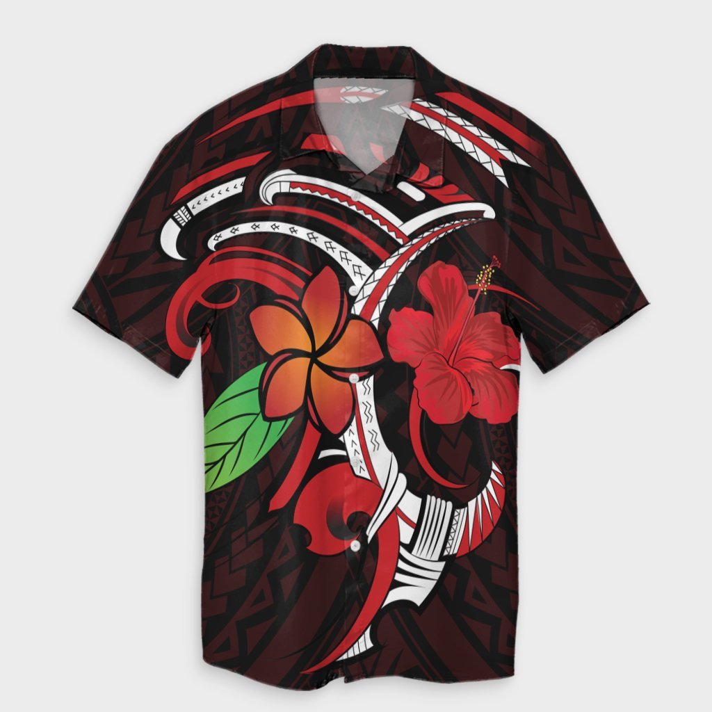 Hawaiian Hibiscus And Plumeria Flower Polynesian Hawaiian Shirt – AH – J4R