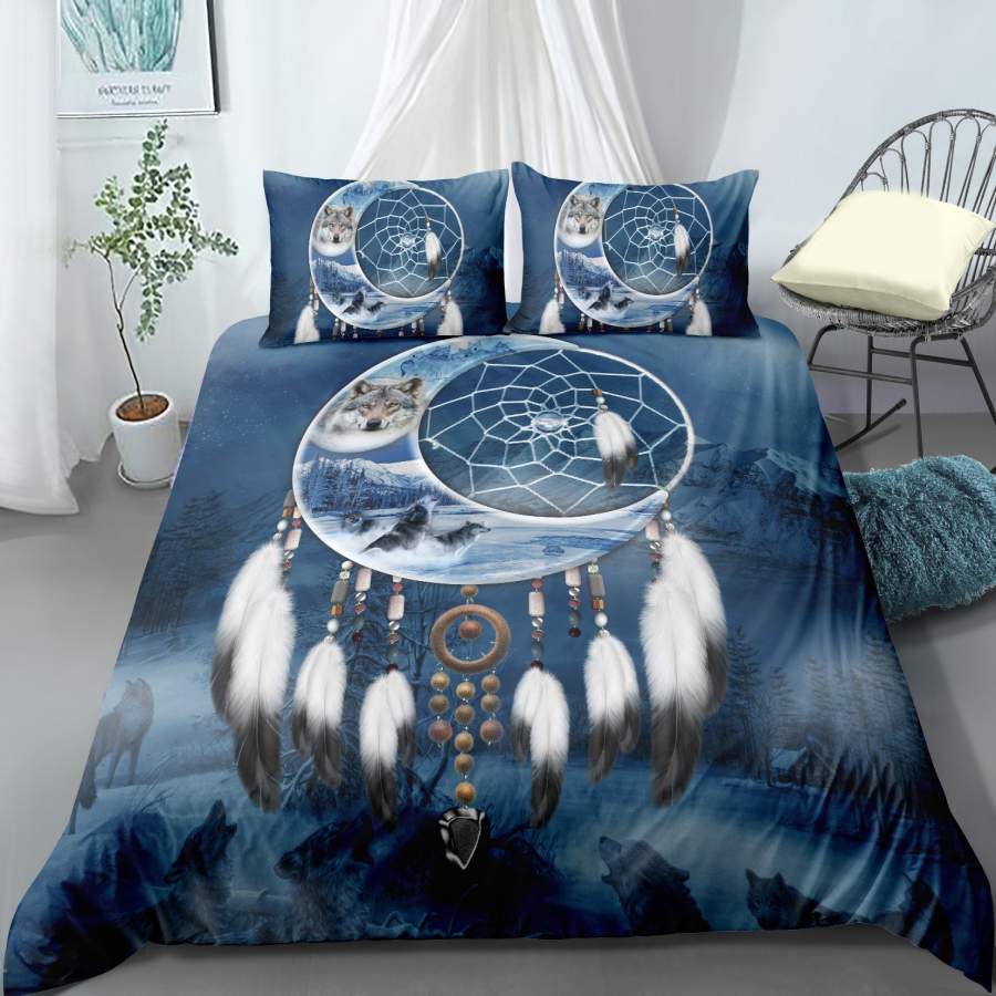 3DIndian Animal Dream Catcher Quilt Cover Set Bedding Set Pillowcases 114