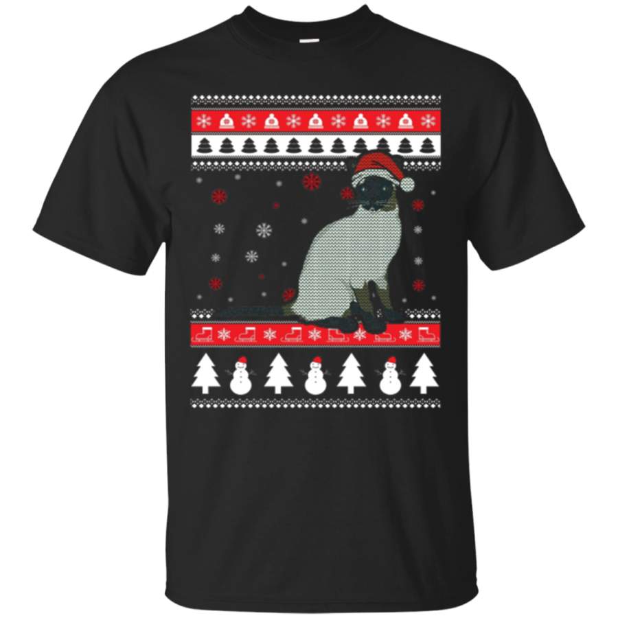 Siamese Cat Lover Ugly Christmas T-shirt