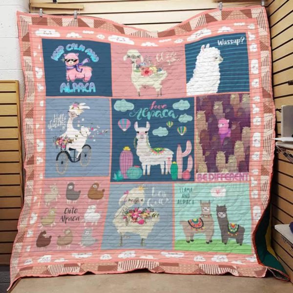 Alpaca Animal  Keep Calm And Alpaca  Quilt Blanket