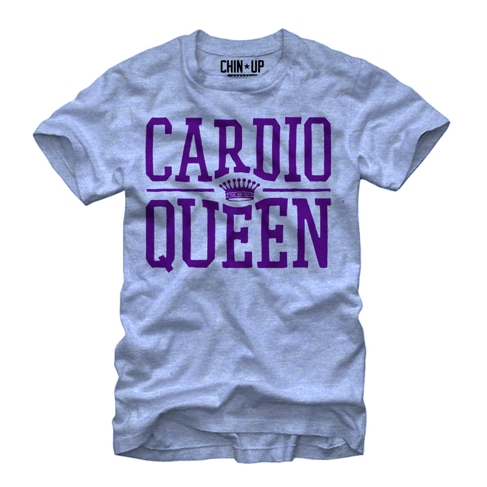 Chin Up Women’S Queen Of Cardio  Boyfriend Tee