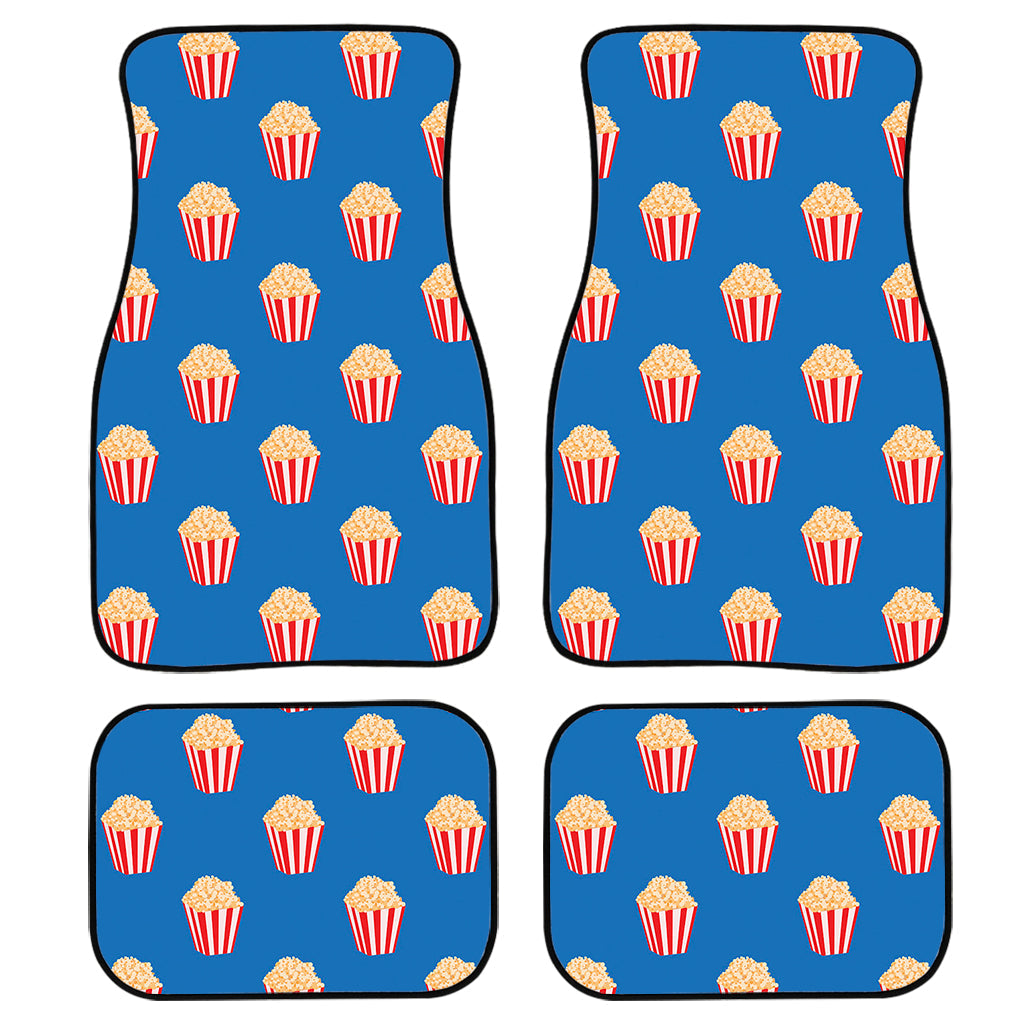 Popcorn Box Pattern Print Front And Back Car Floor Mats, Front Car Mat