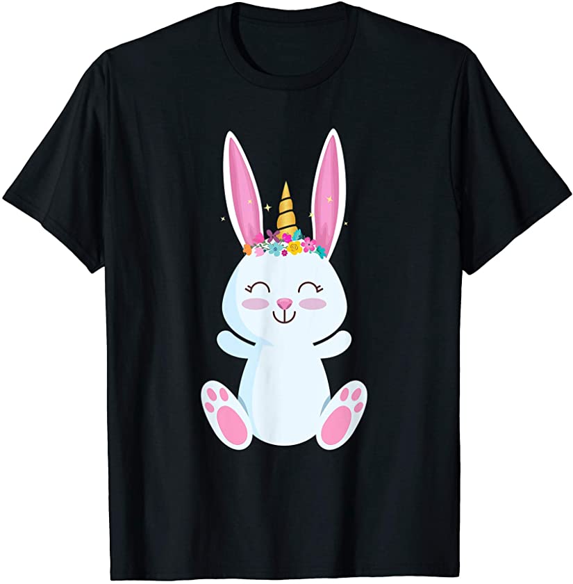 Cute Unicorn Rabbit Easter Bunny for Girls Women and Toddler T-Shirt