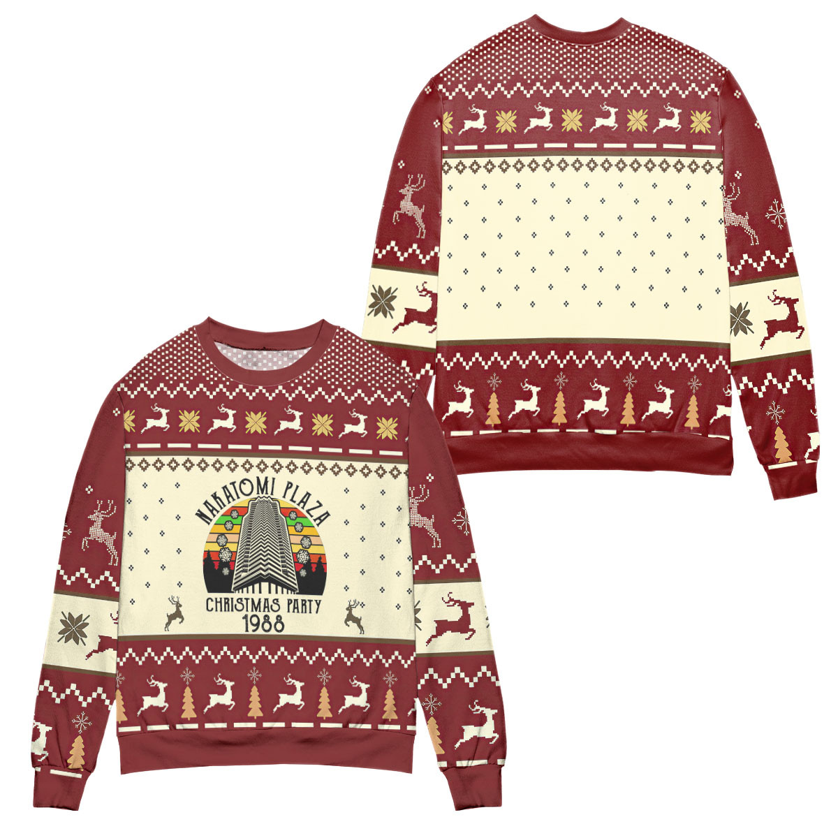 Nakatomi Plaza Christmas Party 1988 Ugly Christmas Sweater – All Over Print 3D Sweater