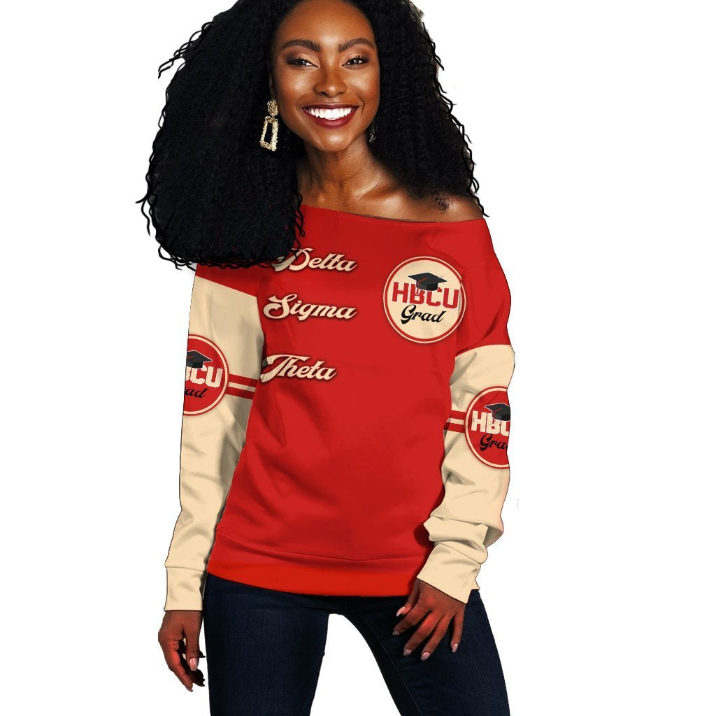 Greek Life Sweatshirt – Delta Sigma Theta Hbcu Grad Off Shoulder J09