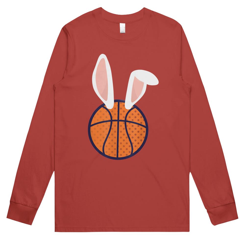 Basketball Easter Rabbit Bunny Long Sleeve T Shirts