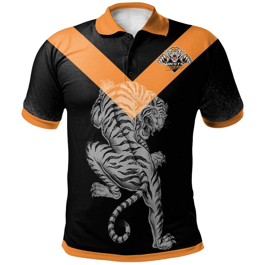 Wests Tigers Polo Shirt NRL Personalized