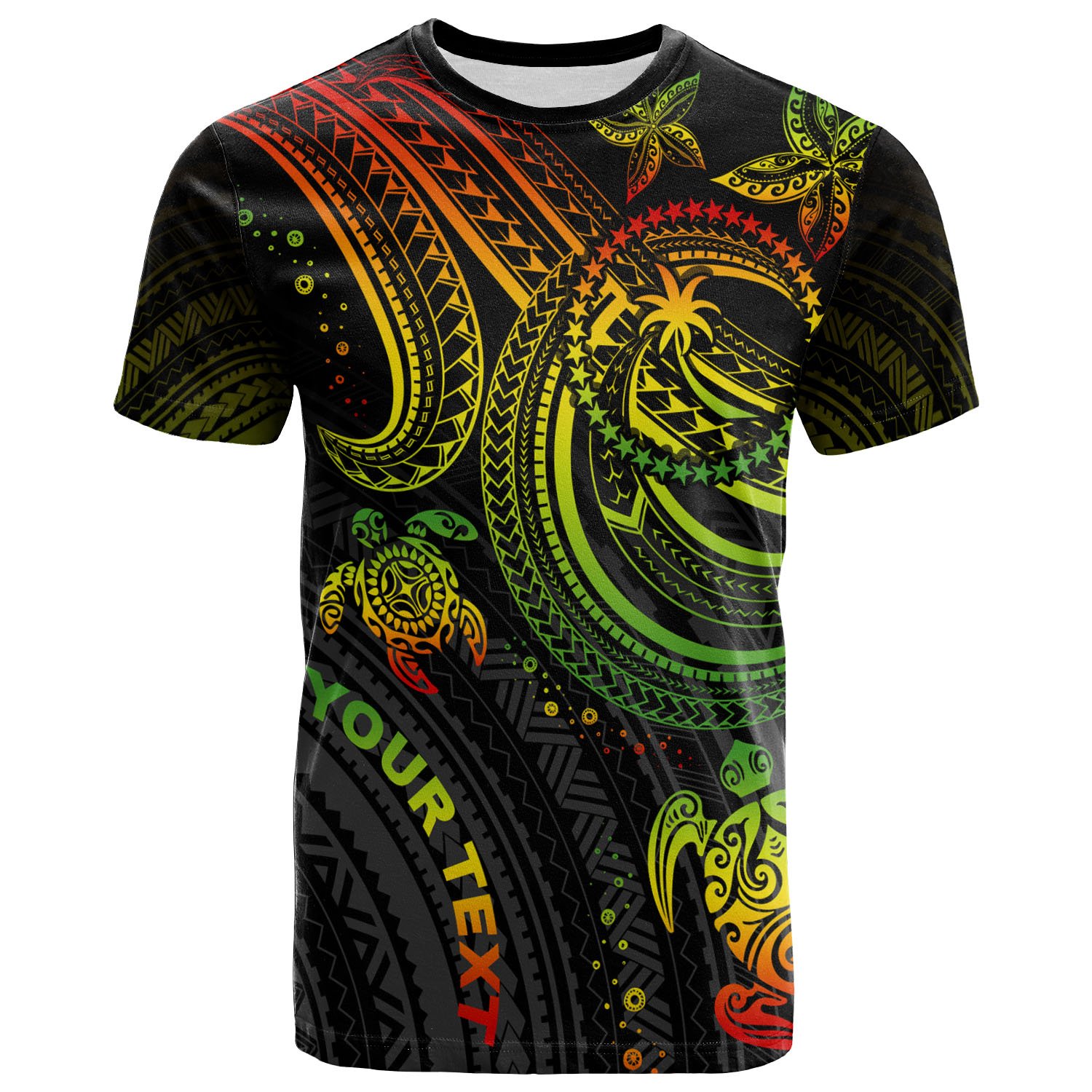 Chuuk Custom Personalised T-shirt – Reggae Turtle – BN26