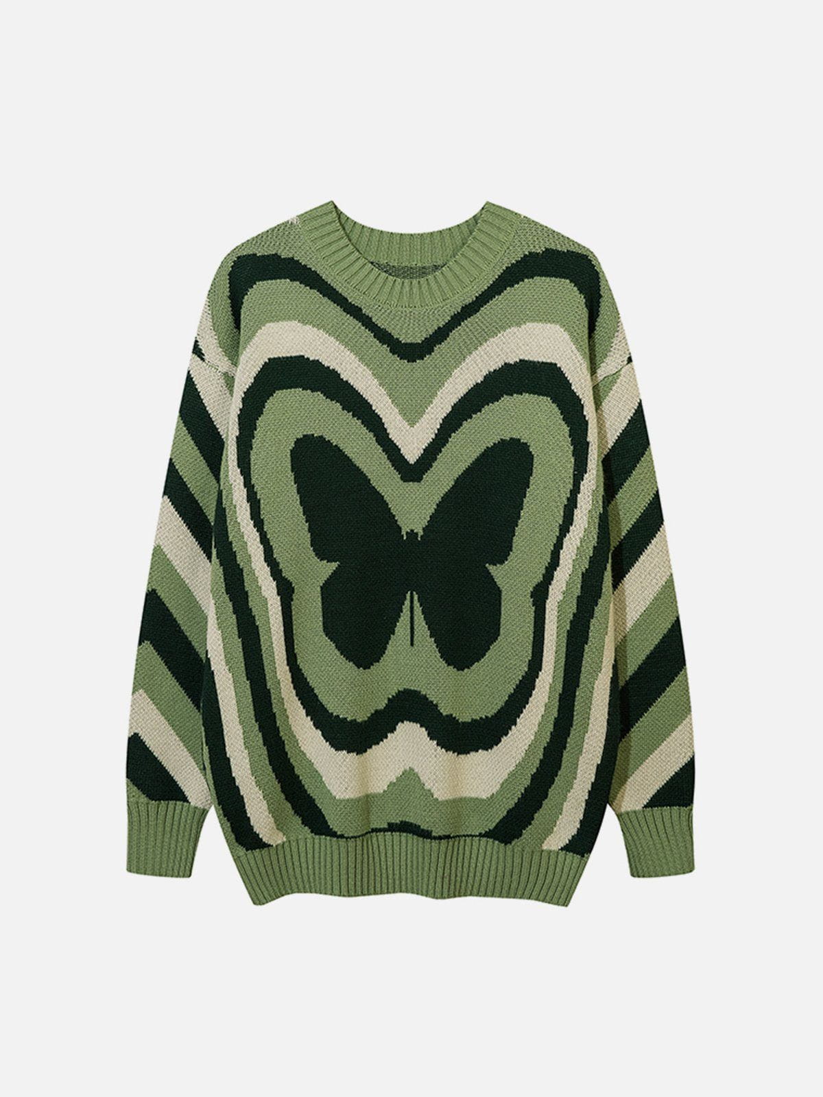 Talishko™ – Butterfly Jacquard Knit Sweater