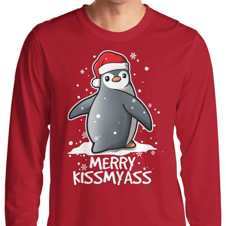 Merry Kiss My Penguin – Long Sleeve T-Shirt