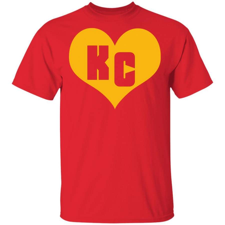 I Love Kansas City Heart KC Football Shirts