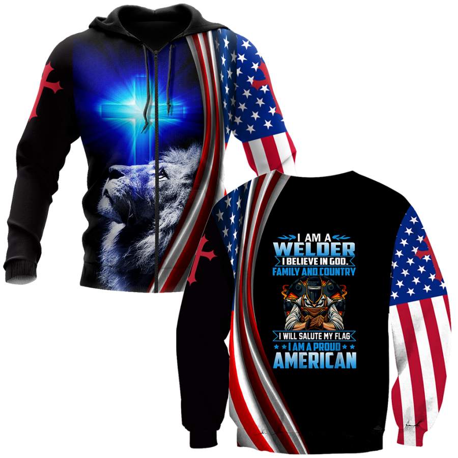 American Welder All Over Printed Hoodie MEI