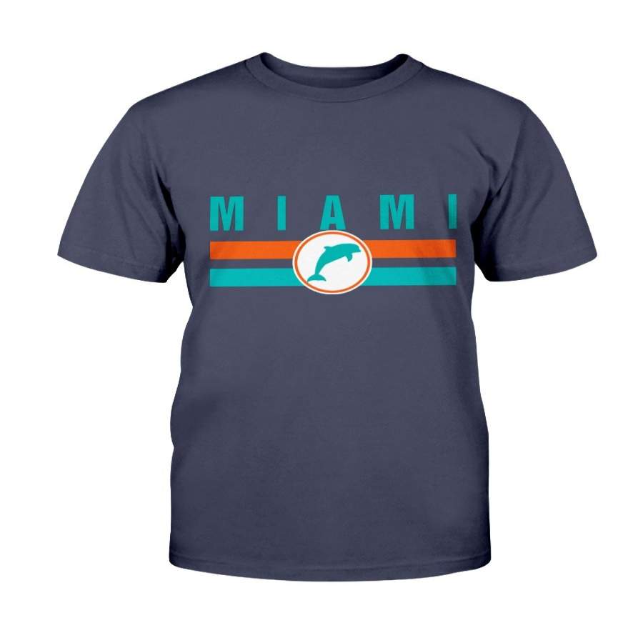 MIA Miami Local Standard MIA Retro Dolphin Unisex Graphic t-Shirt t Shirts tee (FU)