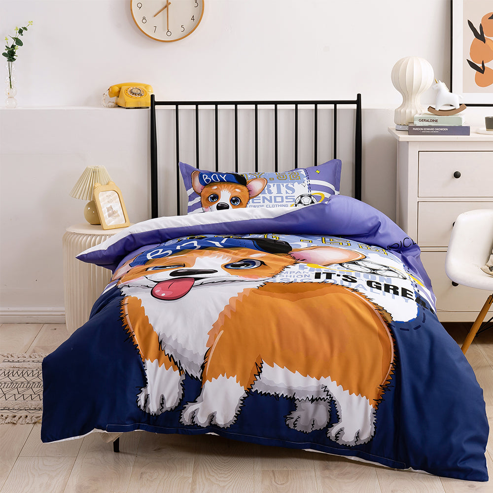 3D Cartoon Animal Dog Quilt Cover Set Bedding Set Duvet Cover Pillowcases 205