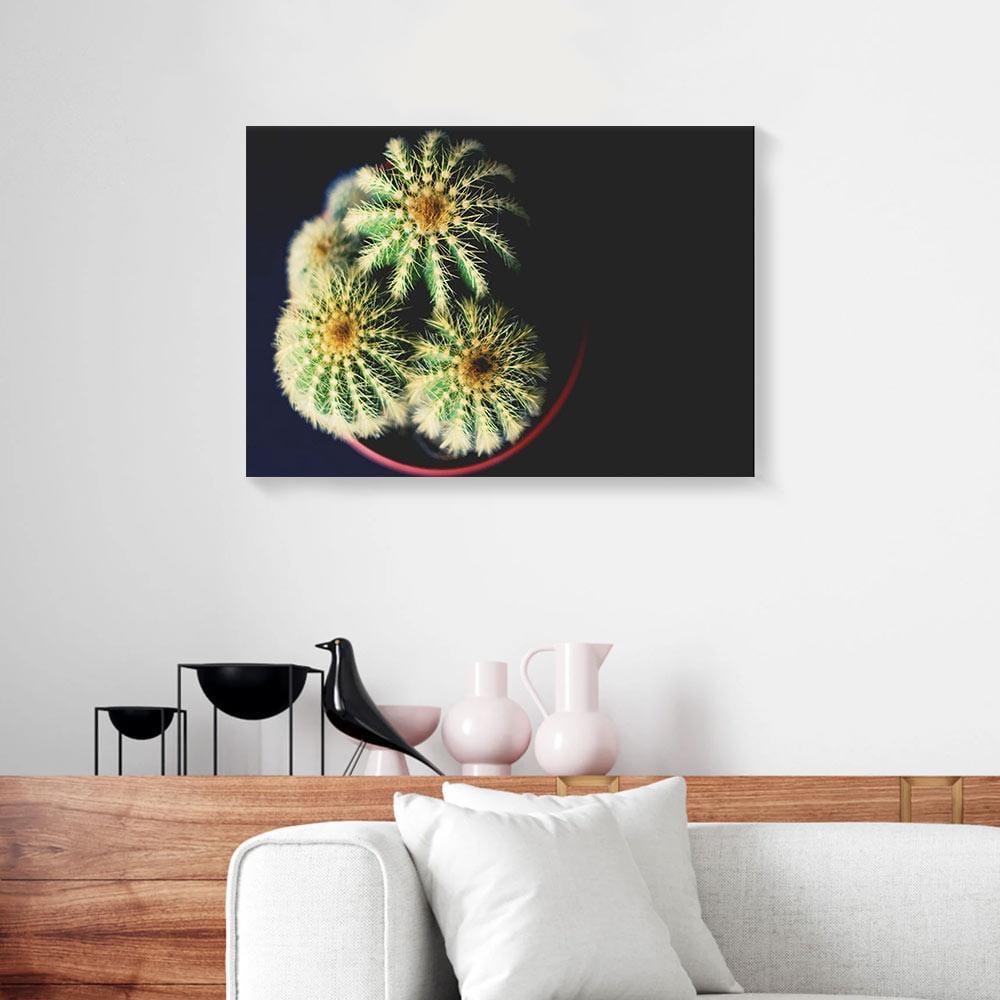 Canvas Art Prints Cactus In Red Pot Black Plant Wall Art Canvas Wall Art Home Decor