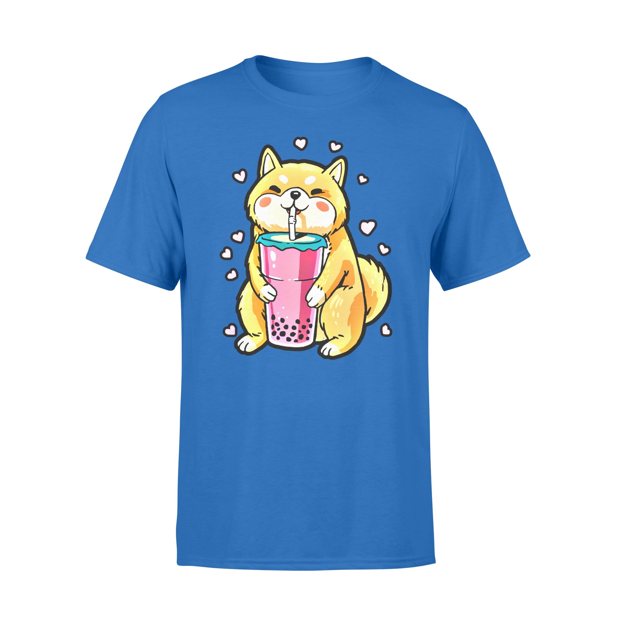 Dog gift idea Shiba Inu Drinking Bubble Tea Puppy T-Shirt – Standard T-shirt