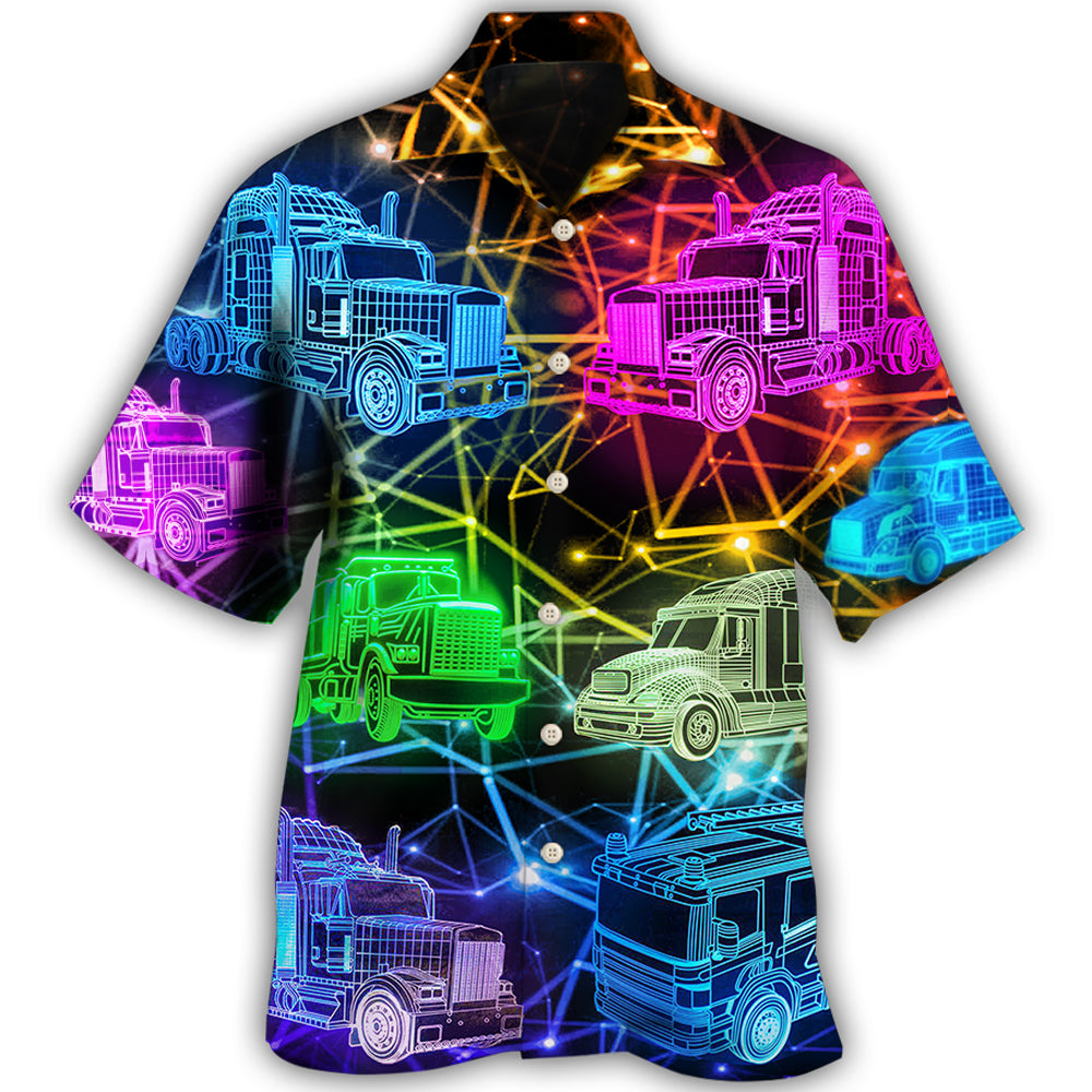 Truck Neon Colorful Style Hawaii Shirt Ha21699