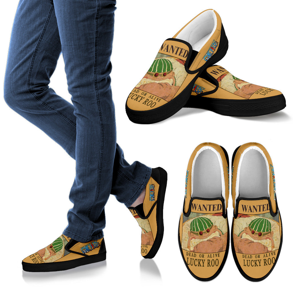 One Piece Slip-On Shoes Lucky Roo Dear Or Alive Poster Anime Gift