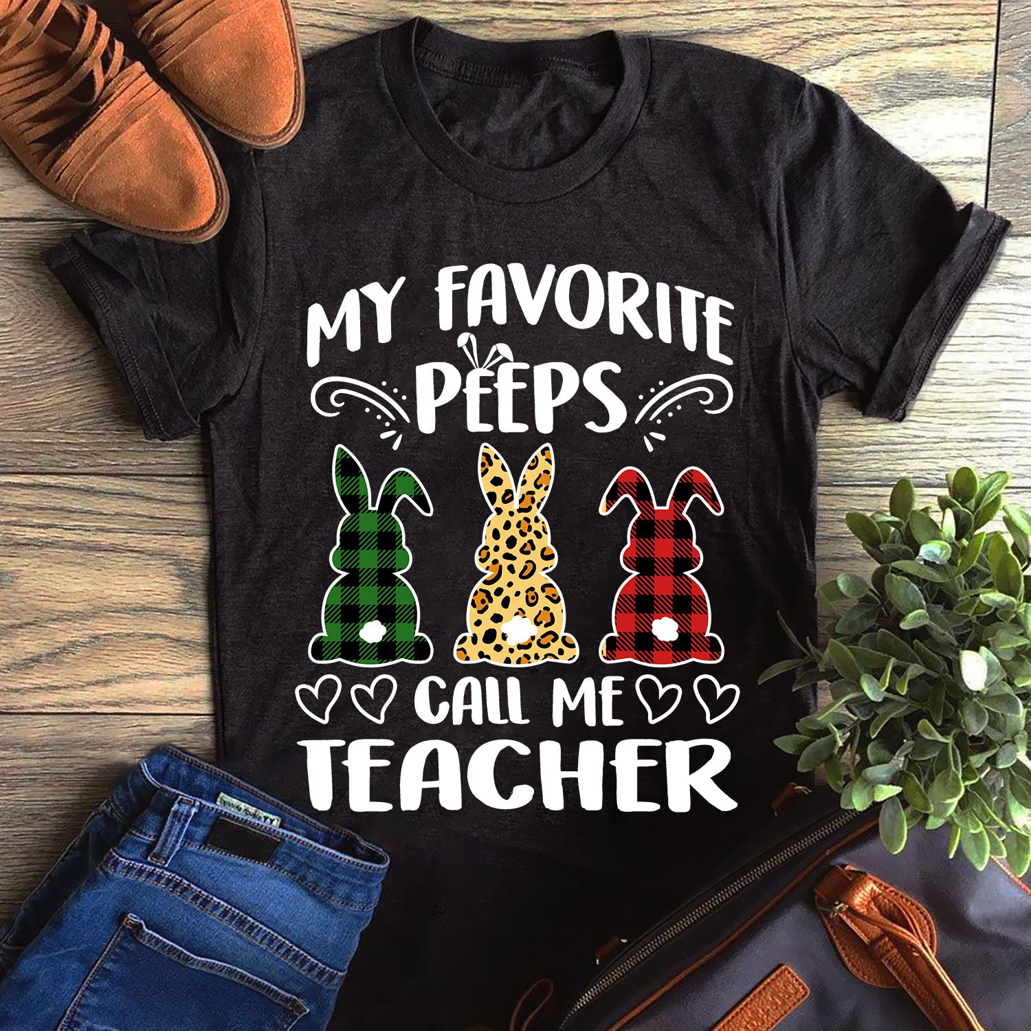 My Favorite Peeps Call Me Teacher Easter Leopard Graphic Unisex T Shirt, Sweatshirt, Hoodie Size S – 5XL