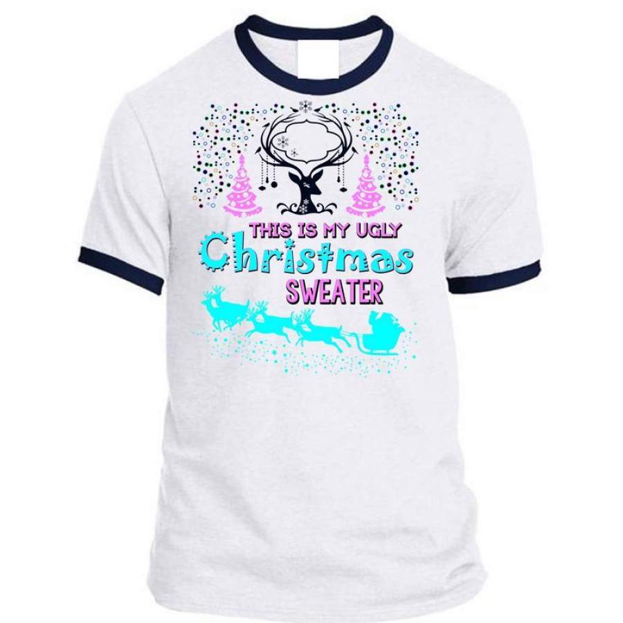 This Is My Ugly Christmas Sweater T Shirt, This Girl Loves Christmas T Shirt, Awesome T-Shirts