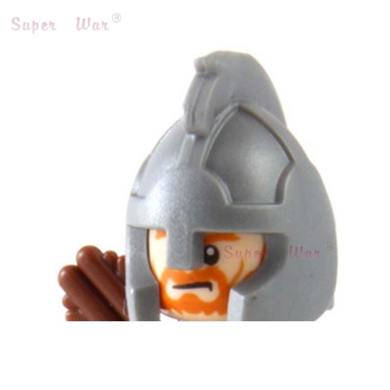 Single Medieval Movie Knights Aragorns Uruk hai Wraiths Figures Head accessories Building Blocks toys Series-128 alx