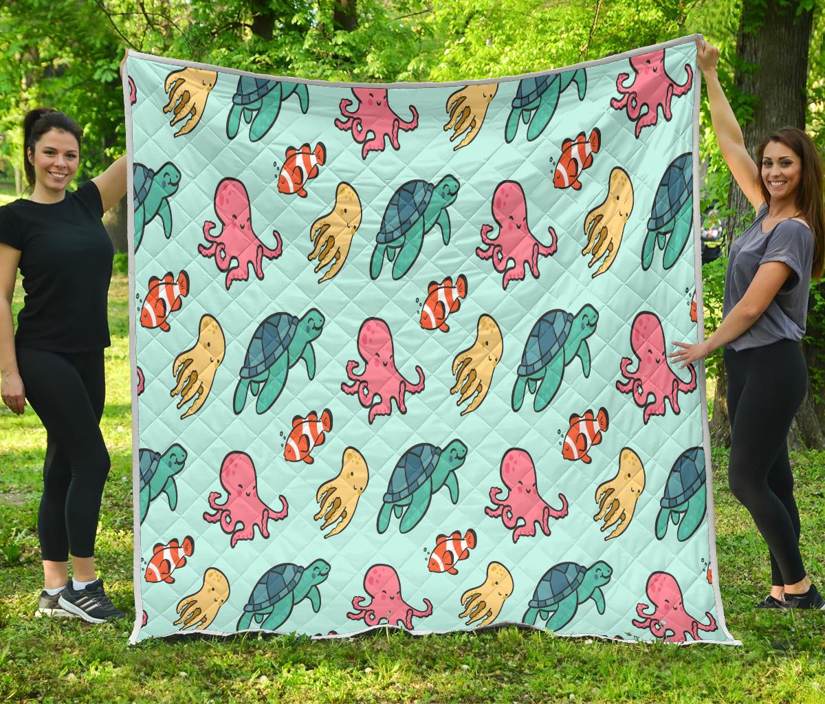 Sea Animals Cot Quilt