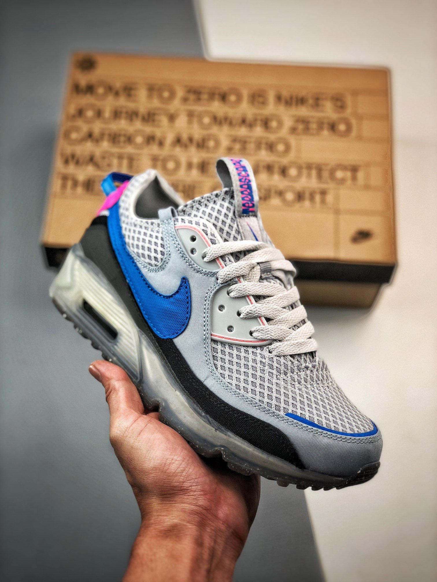 Nike Air Max 90 Terrascape Grey Blue Pink DM0033-004 5339687