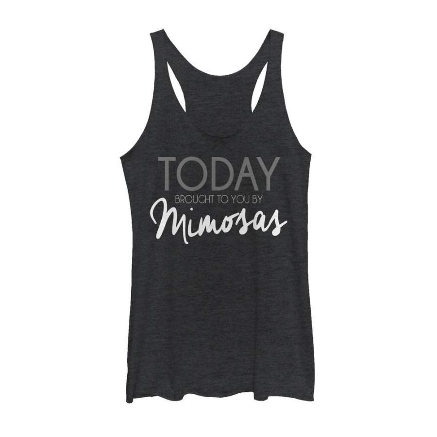 CHIN UP Women’s Brought to You by Mimosas  Racerback Tank Black Heather