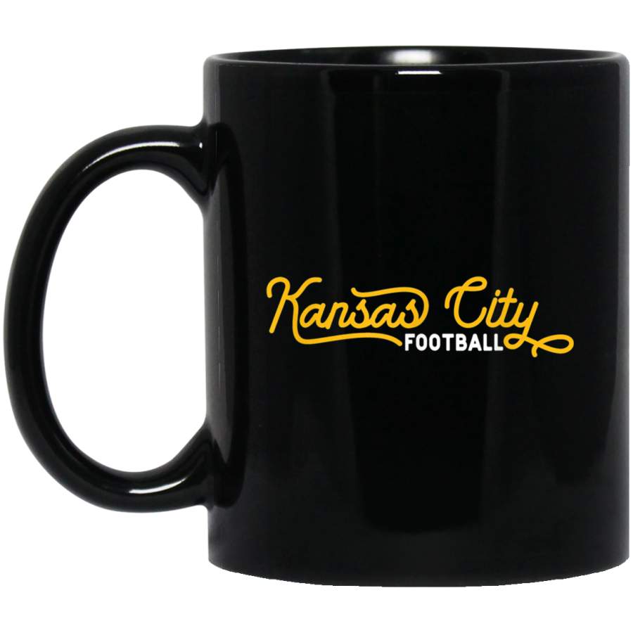 Cool Kansas City Football KC Script Mug