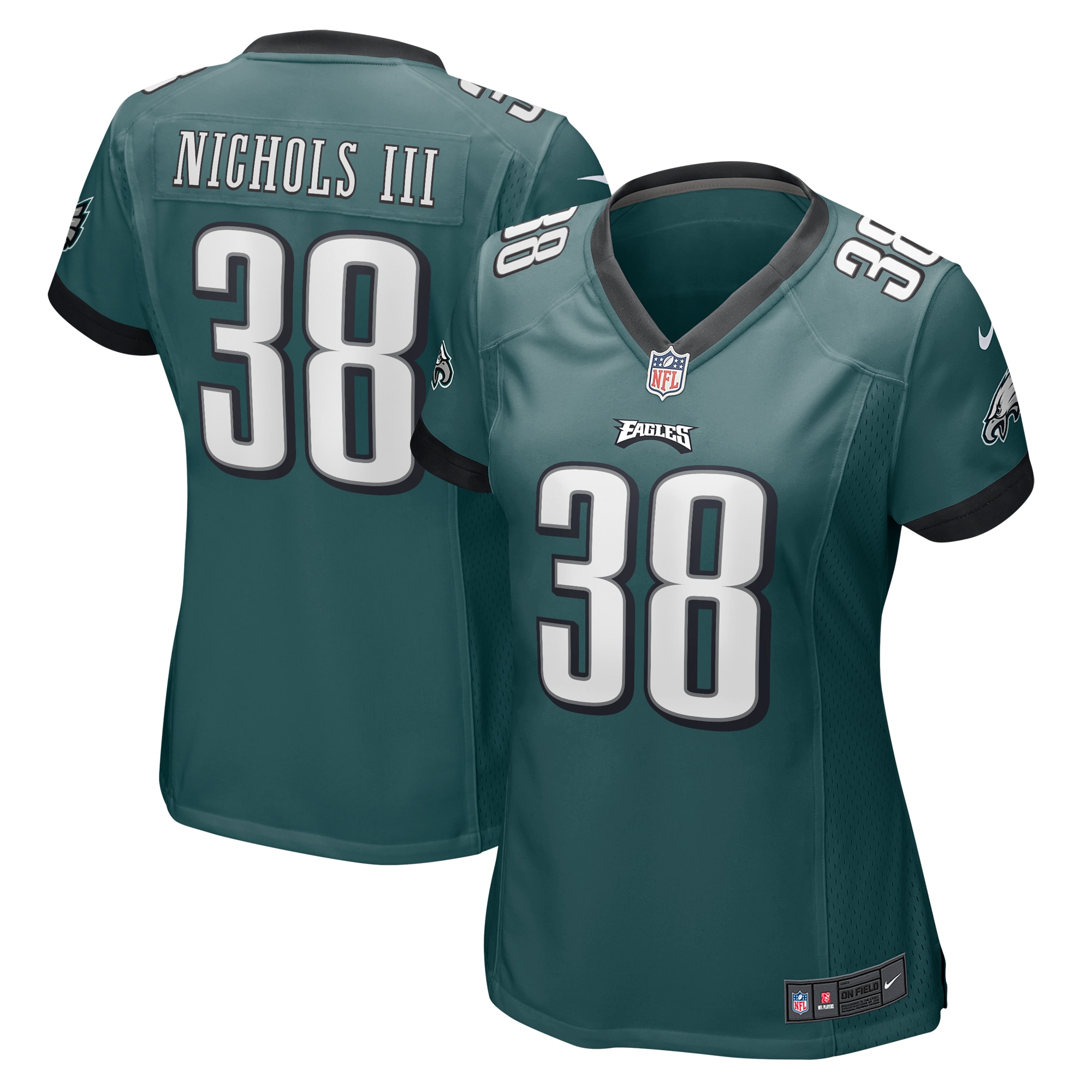 Women’s Philadelphia Eagles Lew Nichols III Midnight Green  Game Jersey