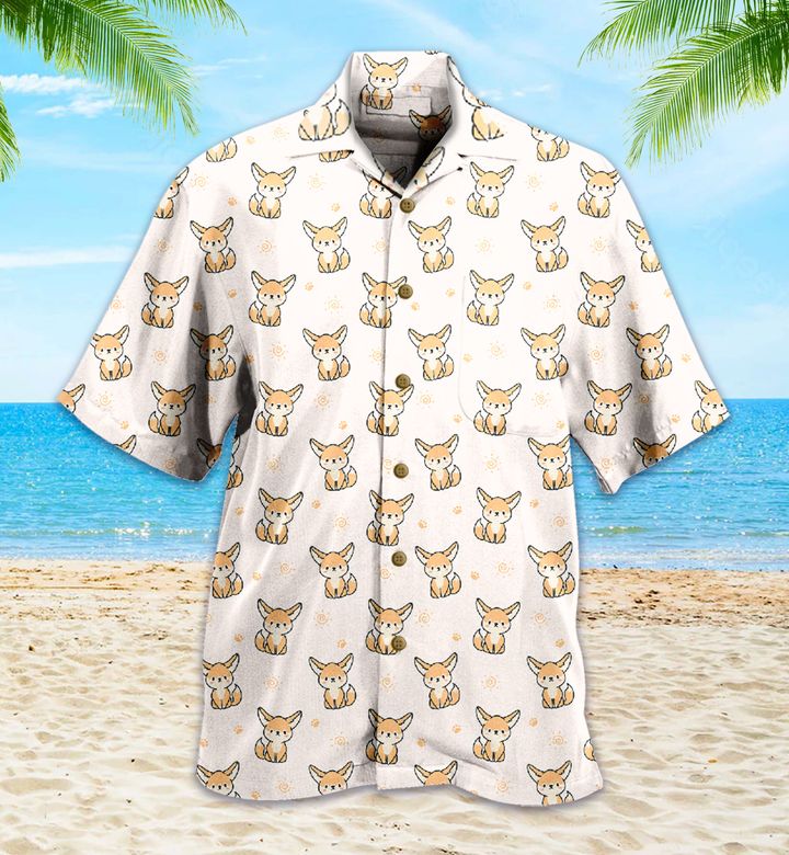 Cute Fennec Fox Orange Hawaii Shirt Ha95097