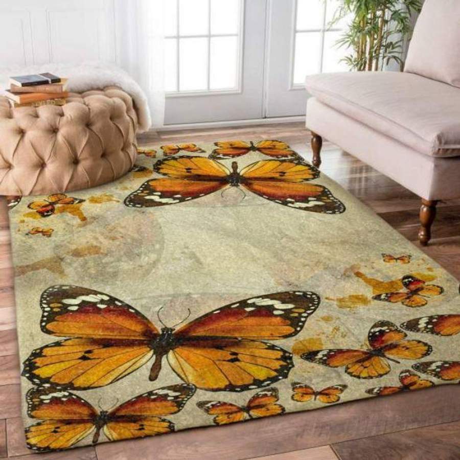 Monarch Butterfly Rectangle Rug 11