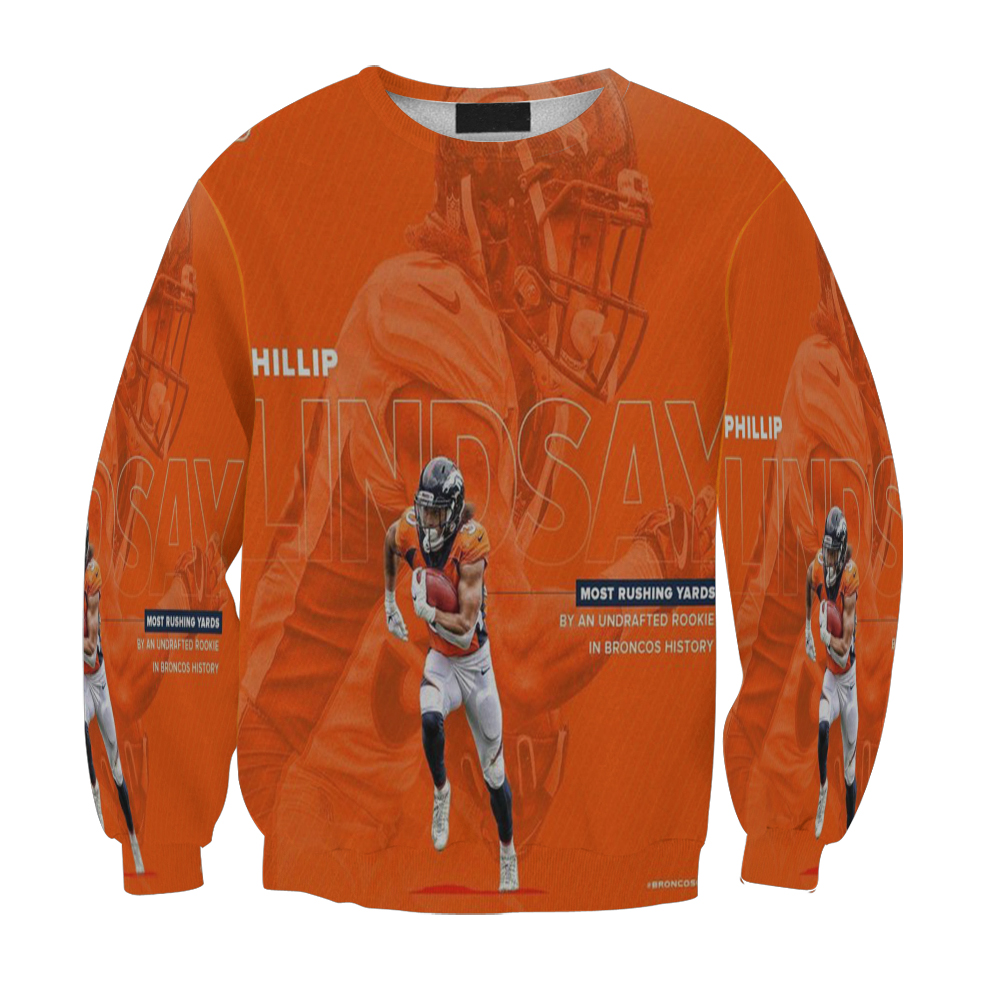 Denver Broncos Phillip Lindsay2 Gift For Fan 3D Full Printing Sweatshirt