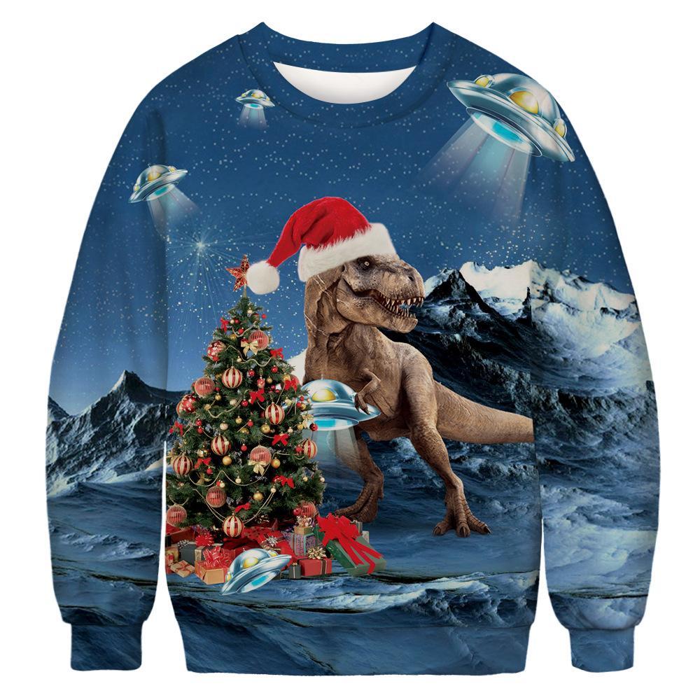 Christmas Dinosaur Ugly Christmas Sweater | For Men & Women | Adult | Us6220