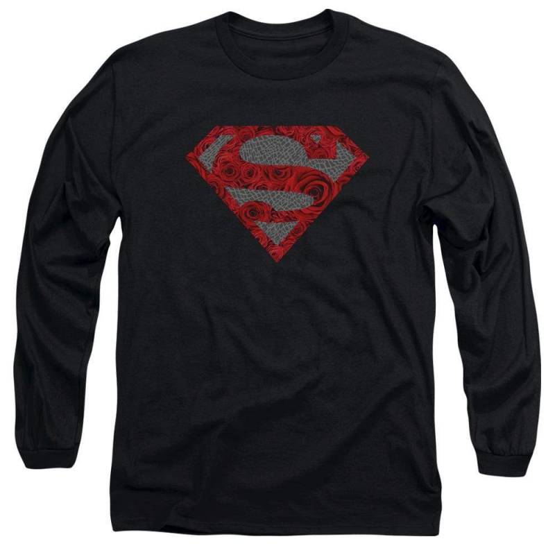 Superman Elephant Rose Shield Men’s Long Sleeve T-Shirt