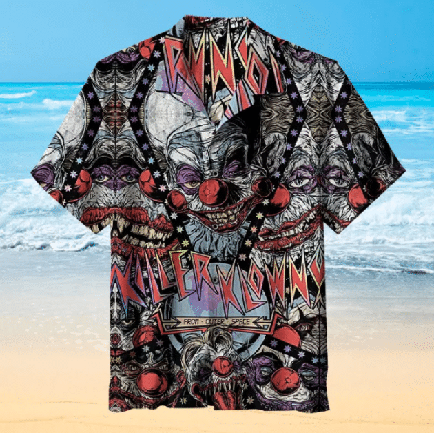 Clown Killer For Man And Woman Print Short Sleeve Hawaii Shirt Ha8824