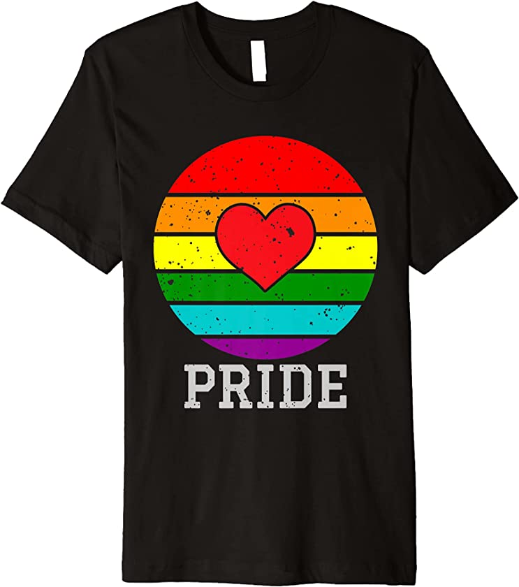 VIntage LGBTQ Love Pride Rainbow LGBT History Month Premium T-Shirt