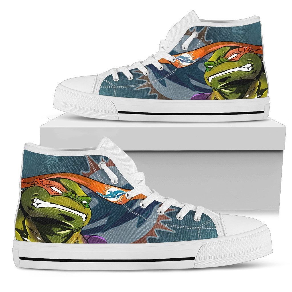 Turtle Miami Dolphins Ninja High Top Shoes