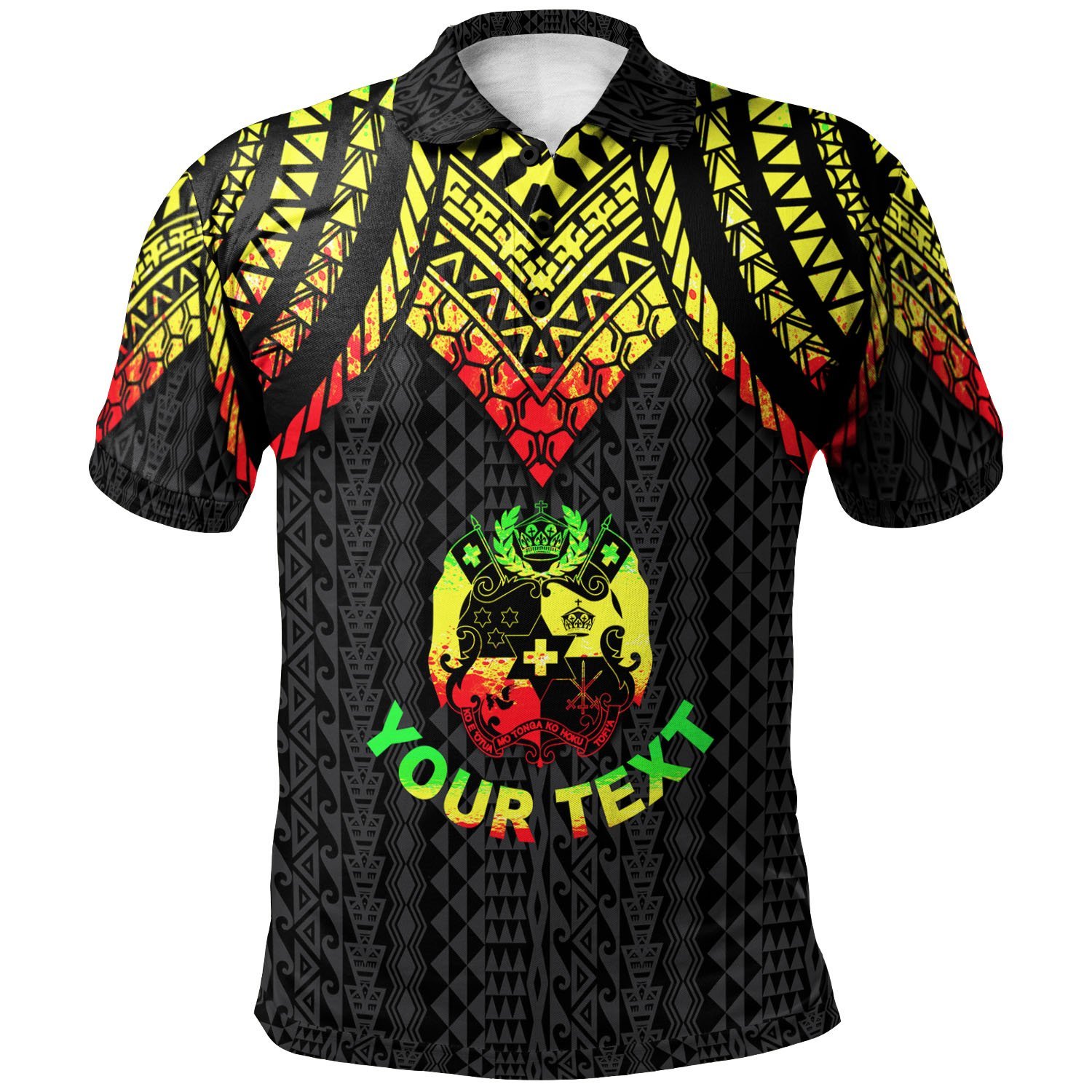 Tonga Custom Personalised Polo Shirt – Polynesian Armor Style Reagge – BN39