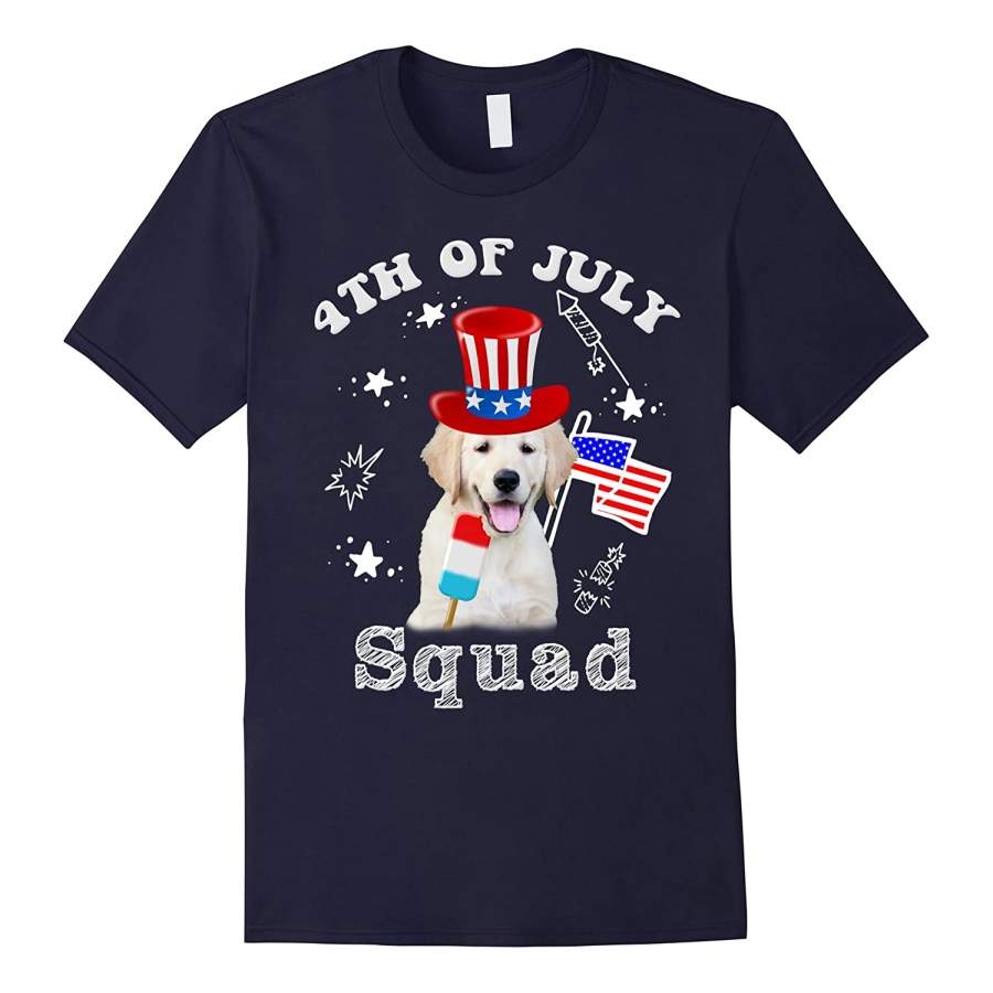 4th Of July Squad Golden Retriever Patriotic T-Shirt