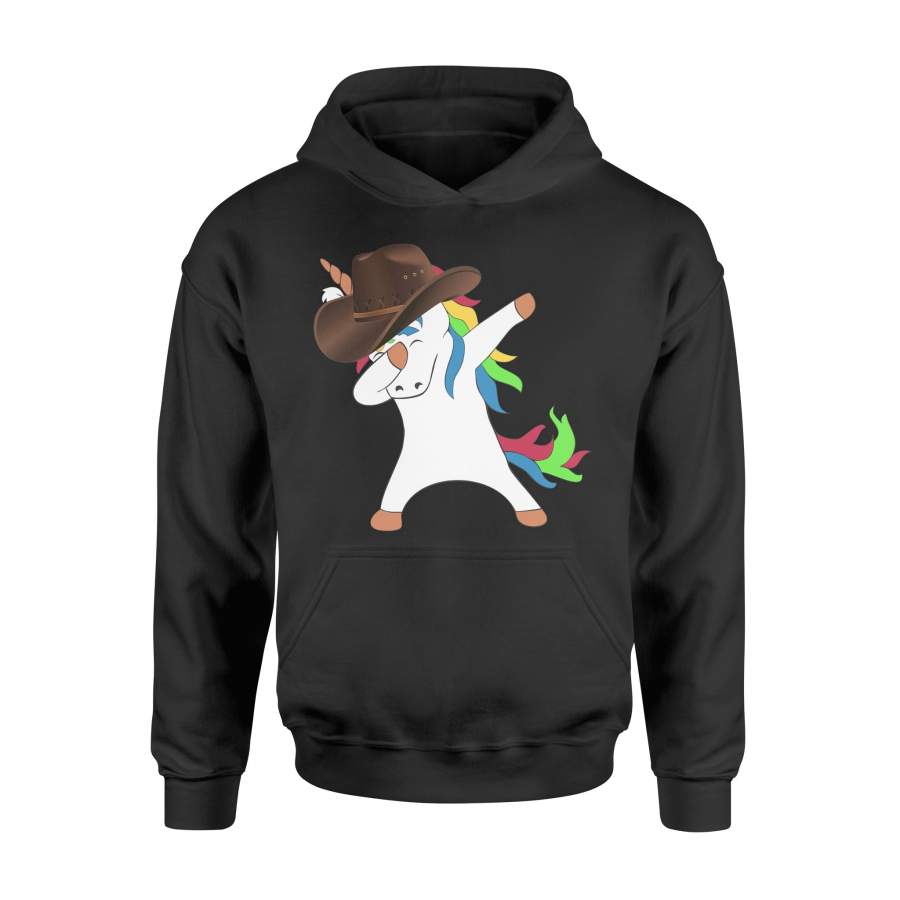 Dabbing Unicorn Cowboy Hat Cowgirl Country Music Hoodie