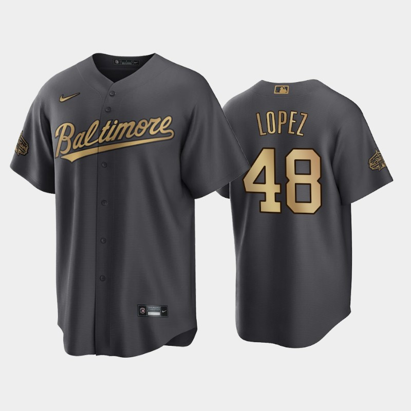 Baltimore Orioles Jorge Lopez 48 2022-23 All-Star Game AL Charcoal Jersey