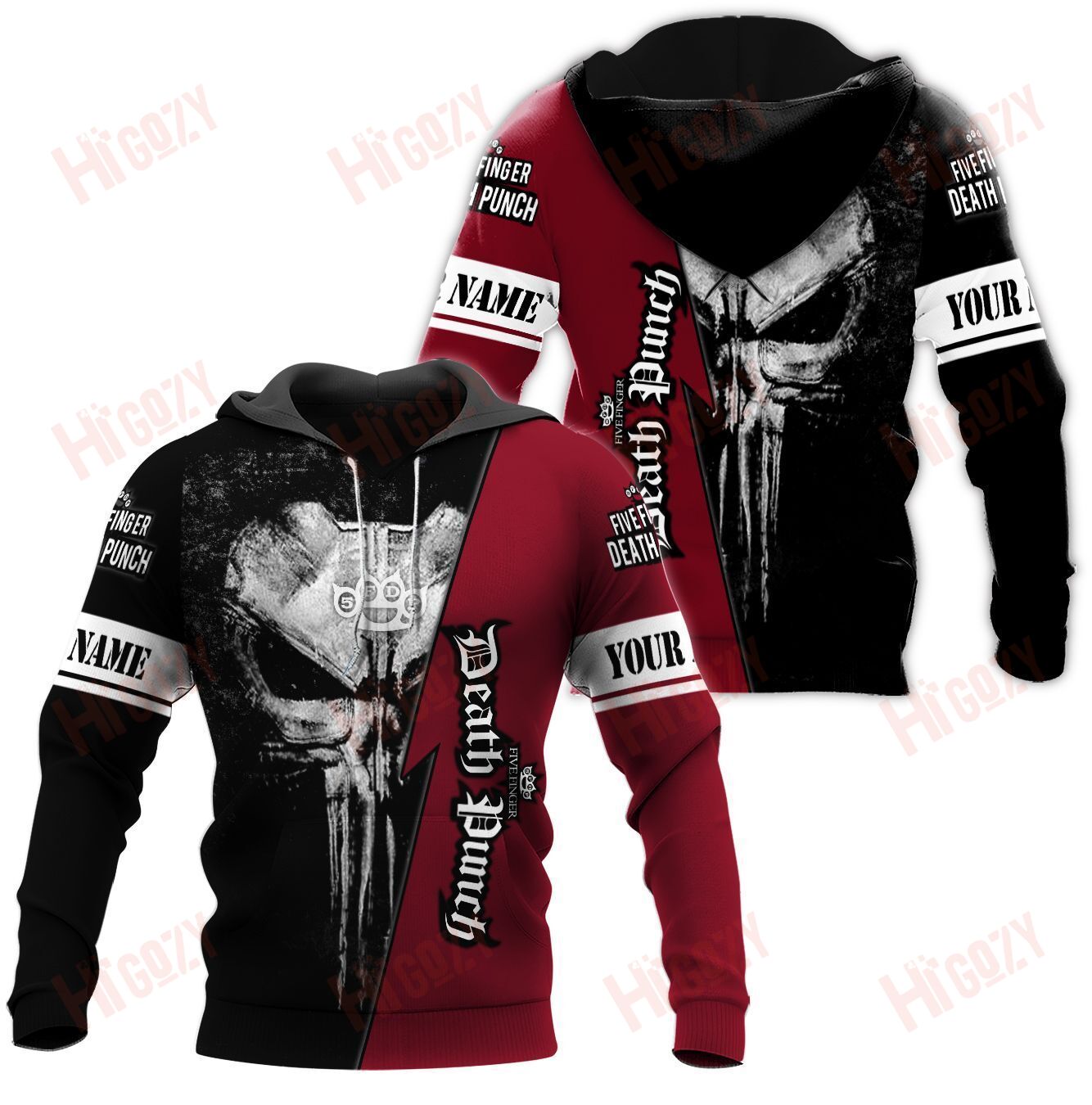 Five Finger Death Punch Customized 3D Hoodies Clothing Orange Hoodie, Comfy Hoodie, 3D Printed Hoodies