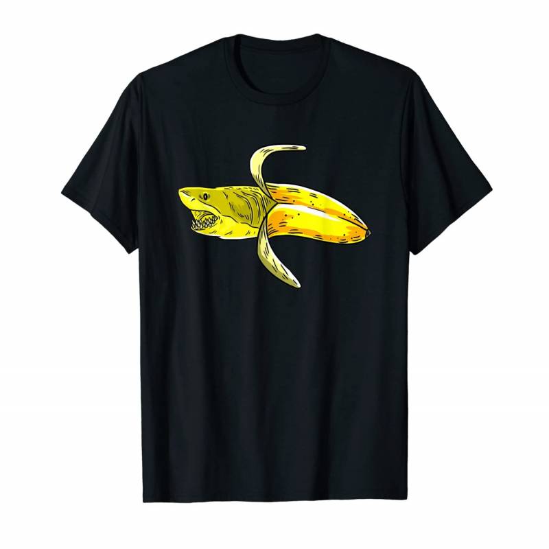 Banana Shark Art Graphic Funny Humor Fruit Pun Lover Gift T-shirt