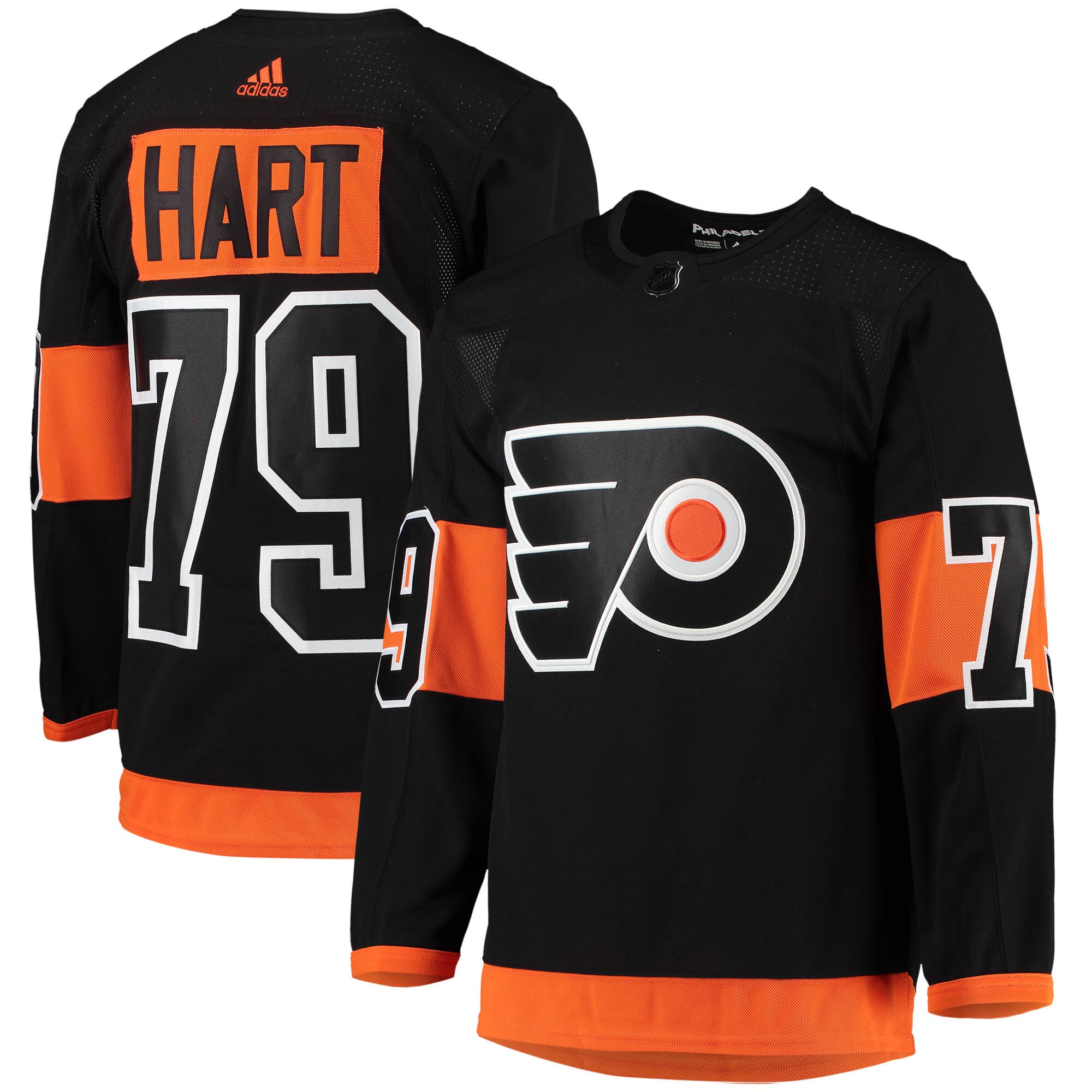 Men's Philadelphia Flyers Carter Hart adidas Black Alternate Primegreen Authentic Pro Player Jersey