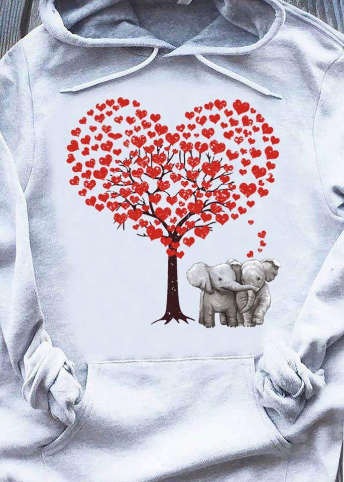 Elephant Love Tree Gift Standard Hoodie