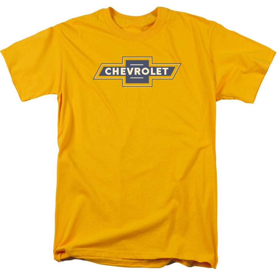 Chevrolet Blue And Gold Vintage Bowtie Men’s Regular Fit T-Shirt