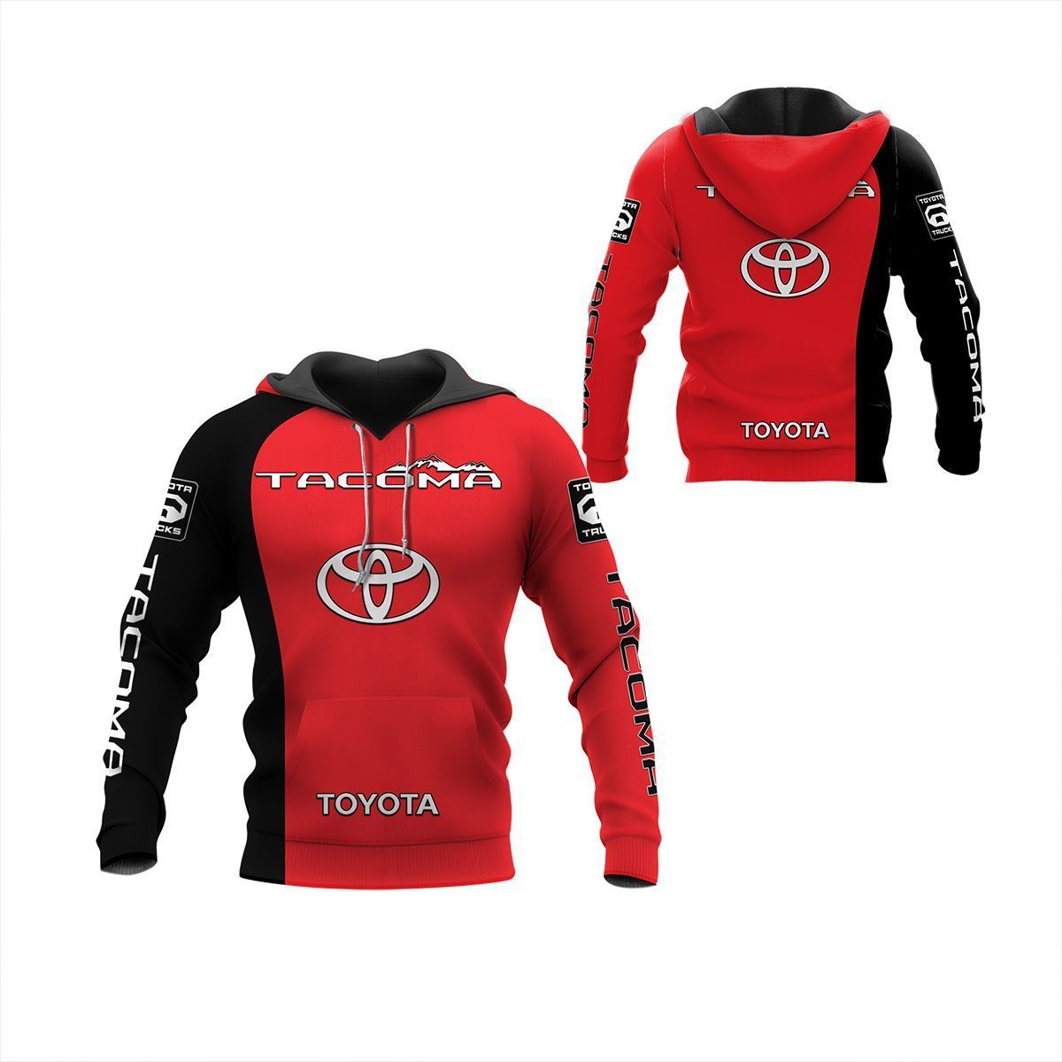 3D All Over Printed Toyota Tacoma LPH-NH Shirts Ver 2 (Red)